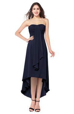 ColsBM Emilee Dark Sapphire Sexy A-line Sleeveless Half Backless Asymmetric Plus Size Bridesmaid Dresses