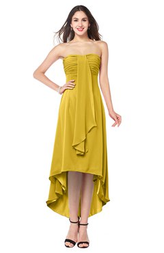ColsBM Emilee Lemon Curry Sexy A-line Sleeveless Half Backless Asymmetric Plus Size Bridesmaid Dresses