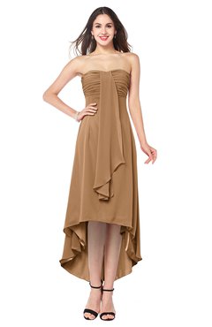 ColsBM Emilee Light Brown Sexy A-line Sleeveless Half Backless Asymmetric Plus Size Bridesmaid Dresses