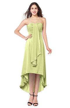 ColsBM Emilee Lime Green Sexy A-line Sleeveless Half Backless Asymmetric Plus Size Bridesmaid Dresses