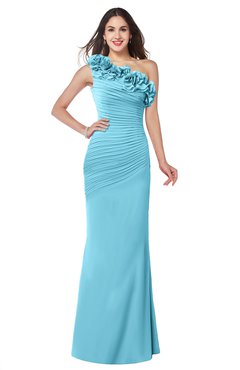ColsBM Lisa Light Blue Sexy Fit-n-Flare Sleeveless Half Backless Chiffon Flower Plus Size Bridesmaid Dresses
