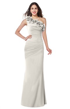 ColsBM Lisa Off White Sexy Fit-n-Flare Sleeveless Half Backless Chiffon Flower Plus Size Bridesmaid Dresses