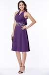 ColsBM Angelica Pansy Classic Lace up Chiffon Knee Length Beaded Plus Size Bridesmaid Dresses