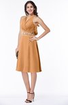 ColsBM Angelica Pheasant Classic Lace up Chiffon Knee Length Beaded Plus Size Bridesmaid Dresses