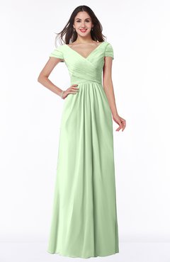 ColsBM Evie Seacrest Glamorous A-line Short Sleeve Floor Length Ruching Plus Size Bridesmaid Dresses