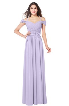 ColsBM Susan Pastel Lilac Mature Short Sleeve Zipper Floor Length Ribbon Plus Size Bridesmaid Dresses