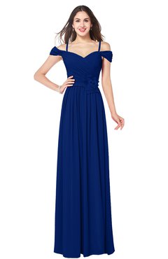 ColsBM Susan Sodalite Blue Mature Short Sleeve Zipper Floor Length Ribbon Plus Size Bridesmaid Dresses