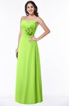 ColsBM Elaine Bright Green Modern A-line Sleeveless Zip up Flower Plus Size Bridesmaid Dresses