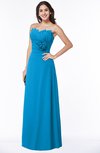 ColsBM Elaine Cornflower Blue Modern A-line Sleeveless Zip up Flower Plus Size Bridesmaid Dresses