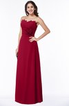ColsBM Elaine Dark Red Modern A-line Sleeveless Zip up Flower Plus Size Bridesmaid Dresses