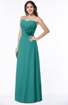 ColsBM Elaine Emerald Green Modern A-line Sleeveless Zip up Flower Plus Size Bridesmaid Dresses