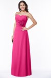 ColsBM Elaine Fandango Pink Modern A-line Sleeveless Zip up Flower Plus Size Bridesmaid Dresses