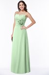 ColsBM Elaine Light Green Modern A-line Sleeveless Zip up Flower Plus Size Bridesmaid Dresses