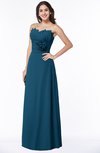 ColsBM Elaine Moroccan Blue Modern A-line Sleeveless Zip up Flower Plus Size Bridesmaid Dresses
