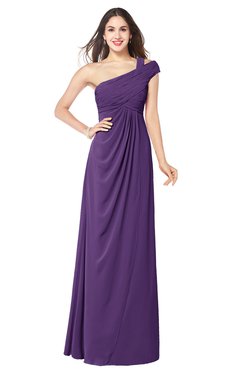 ColsBM Bethany Dark Purple Modern A-line Sleeveless Chiffon Floor Length Plus Size Bridesmaid Dresses