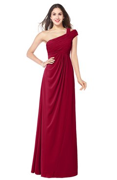 ColsBM Bethany Dark Red Modern A-line Sleeveless Chiffon Floor Length Plus Size Bridesmaid Dresses