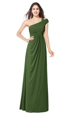 ColsBM Bethany Garden Green Modern A-line Sleeveless Chiffon Floor Length Plus Size Bridesmaid Dresses