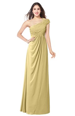 ColsBM Bethany Gold Modern A-line Sleeveless Chiffon Floor Length Plus Size Bridesmaid Dresses