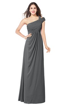 ColsBM Bethany Grey Modern A-line Sleeveless Chiffon Floor Length Plus Size Bridesmaid Dresses