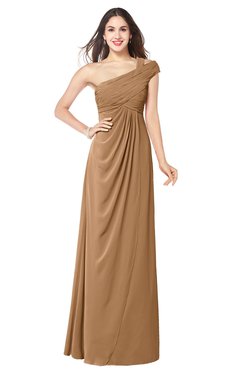ColsBM Bethany Light Brown Modern A-line Sleeveless Chiffon Floor Length Plus Size Bridesmaid Dresses