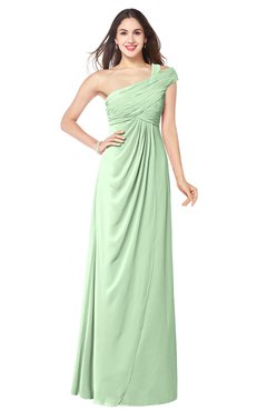 ColsBM Bethany Light Green Modern A-line Sleeveless Chiffon Floor Length Plus Size Bridesmaid Dresses