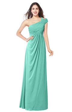 ColsBM Bethany Mint Green Modern A-line Sleeveless Chiffon Floor Length Plus Size Bridesmaid Dresses