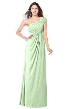 ColsBM Bethany Pale Green Modern A-line Sleeveless Chiffon Floor Length Plus Size Bridesmaid Dresses