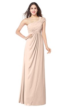 ColsBM Bethany Peach Puree Modern A-line Sleeveless Chiffon Floor Length Plus Size Bridesmaid Dresses