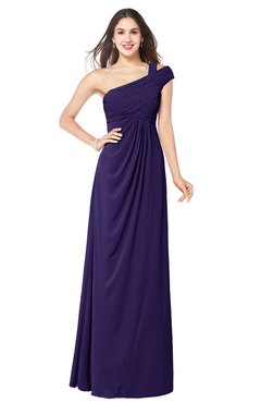 ColsBM Bethany Royal Purple Modern A-line Sleeveless Chiffon Floor Length Plus Size Bridesmaid Dresses