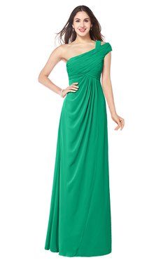 ColsBM Bethany Sea Green Modern A-line Sleeveless Chiffon Floor Length Plus Size Bridesmaid Dresses