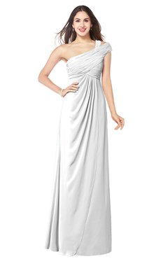 ColsBM Bethany White Modern A-line Sleeveless Chiffon Floor Length Plus Size Bridesmaid Dresses