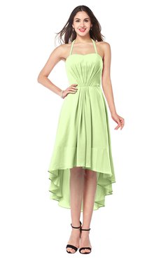 ColsBM Hannah Butterfly Casual A-line Halter Half Backless Asymmetric Ruching Plus Size Bridesmaid Dresses