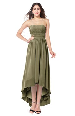 ColsBM Autumn Boa Simple A-line Sleeveless Zip up Asymmetric Ruching Plus Size Bridesmaid Dresses