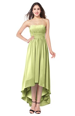 ColsBM Autumn Lime Sherbet Simple A-line Sleeveless Zip up Asymmetric Ruching Plus Size Bridesmaid Dresses