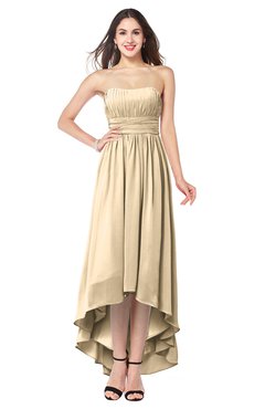 ColsBM Autumn Marzipan Simple A-line Sleeveless Zip up Asymmetric Ruching Plus Size Bridesmaid Dresses