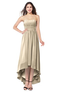 ColsBM Autumn Novelle Peach Simple A-line Sleeveless Zip up Asymmetric Ruching Plus Size Bridesmaid Dresses