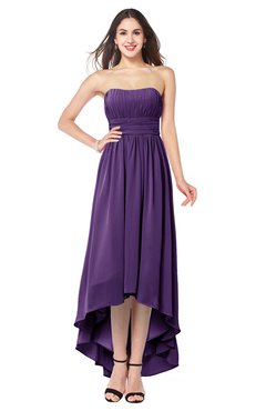 ColsBM Autumn Pansy Simple A-line Sleeveless Zip up Asymmetric Ruching Plus Size Bridesmaid Dresses