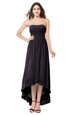 ColsBM Autumn Perfect Plum Simple A-line Sleeveless Zip up Asymmetric Ruching Plus Size Bridesmaid Dresses