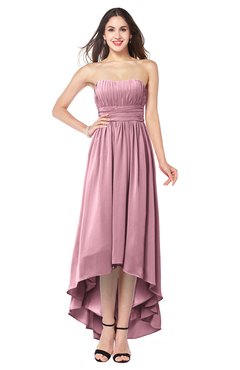 ColsBM Autumn Rosebloom Simple A-line Sleeveless Zip up Asymmetric Ruching Plus Size Bridesmaid Dresses
