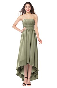 ColsBM Autumn Sponge Simple A-line Sleeveless Zip up Asymmetric Ruching Plus Size Bridesmaid Dresses