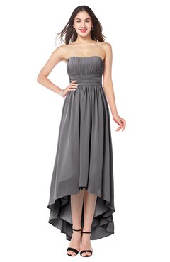 ColsBM Autumn Storm Front Simple A-line Sleeveless Zip up Asymmetric Ruching Plus Size Bridesmaid Dresses