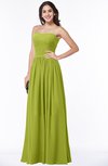 ColsBM Janelle Green Oasis Modern Zip up Chiffon Floor Length Pleated Plus Size Bridesmaid Dresses
