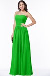 ColsBM Janelle Jasmine Green Modern Zip up Chiffon Floor Length Pleated Plus Size Bridesmaid Dresses
