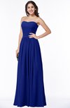 ColsBM Janelle Nautical Blue Modern Zip up Chiffon Floor Length Pleated Plus Size Bridesmaid Dresses