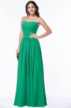 ColsBM Janelle Pepper Green Modern Zip up Chiffon Floor Length Pleated Plus Size Bridesmaid Dresses