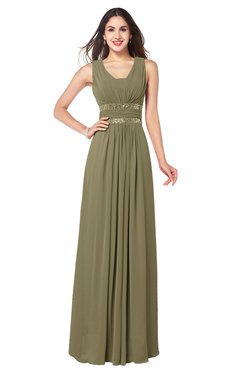 ColsBM Kelly Boa Glamorous A-line Zip up Chiffon Sash Plus Size Bridesmaid Dresses