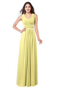 ColsBM Kelly Daffodil Glamorous A-line Zip up Chiffon Sash Plus Size Bridesmaid Dresses