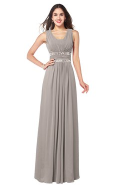 ColsBM Kelly Fawn Glamorous A-line Zip up Chiffon Sash Plus Size Bridesmaid Dresses