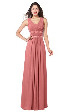 ColsBM Kelly Lantana Glamorous A-line Zip up Chiffon Sash Plus Size Bridesmaid Dresses