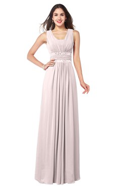 ColsBM Kelly Light Pink Glamorous A-line Zip up Chiffon Sash Plus Size Bridesmaid Dresses